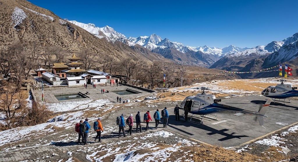 Helicopter Ride to Muktinath