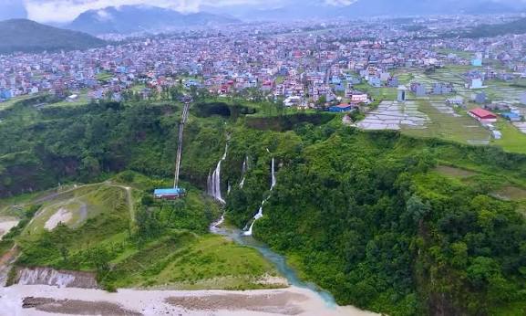 Phewa Power House Waterfall and Hanging Bridge Pokhara