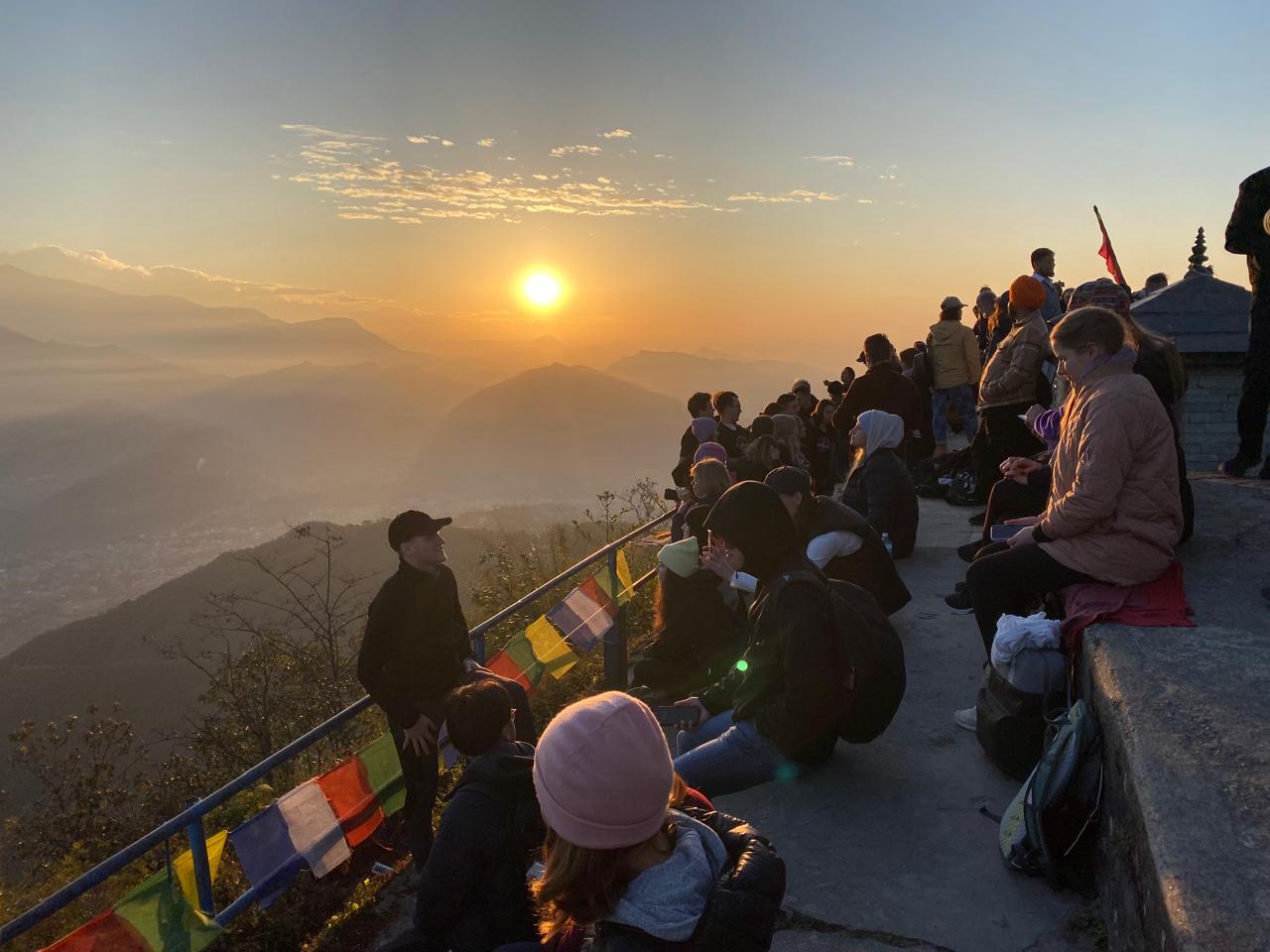 Annapurna Mountain Range Golden Sunrise